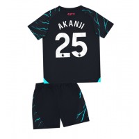 Manchester City Manuel Akanji #25 Tretí Detský futbalový dres 2023-24 Krátky Rukáv (+ trenírky)